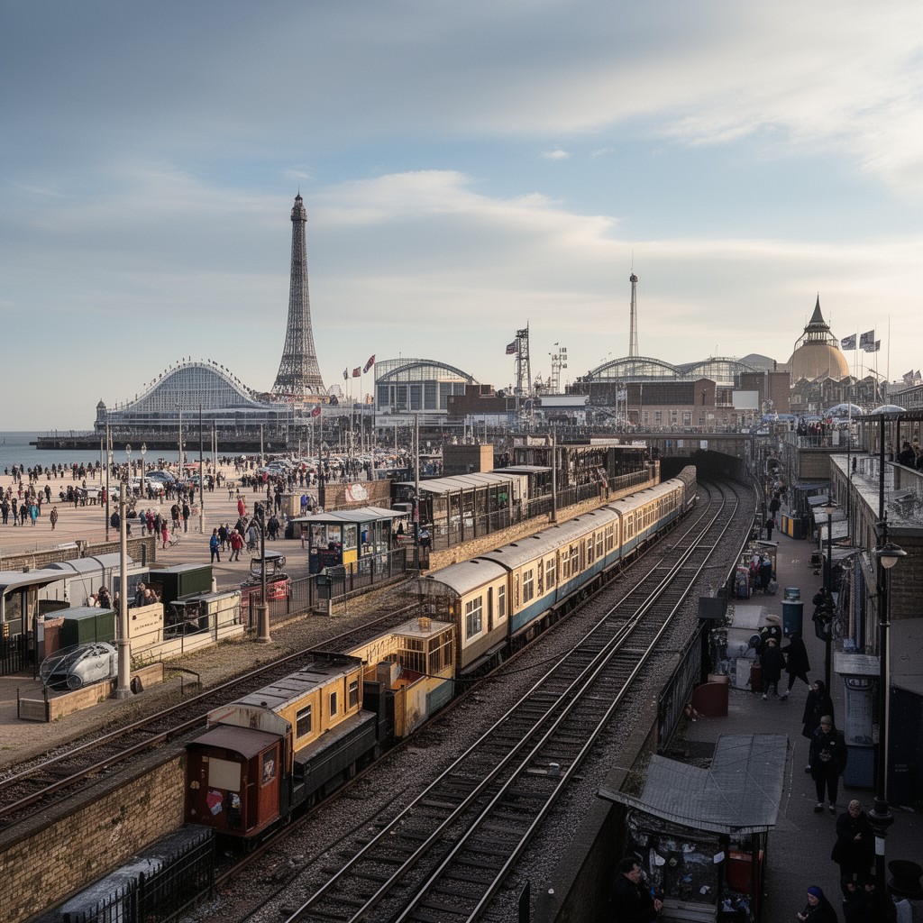 AI-generated illustration of Leeds to Blackpool