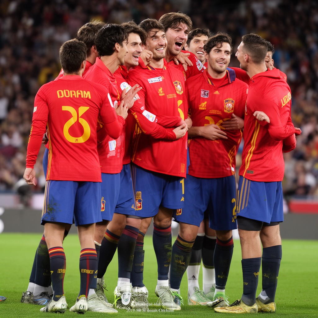 AI-generated illustration of Spain national football team