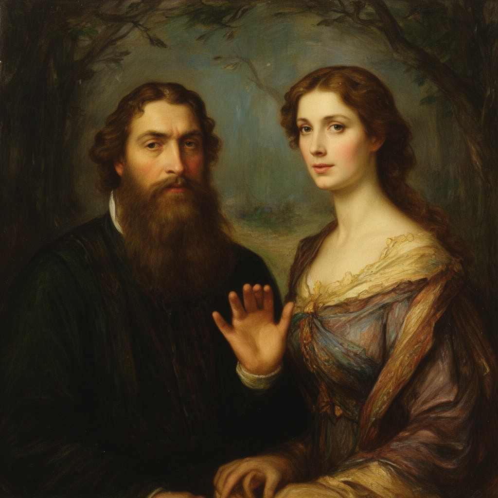 AI-generated illustration of Dante Gabriel Rossetti