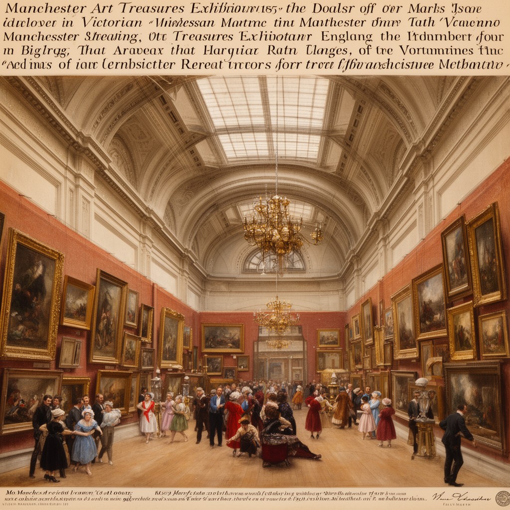 AI-generated illustration of Manchester Art Treasures Exhibition 1857