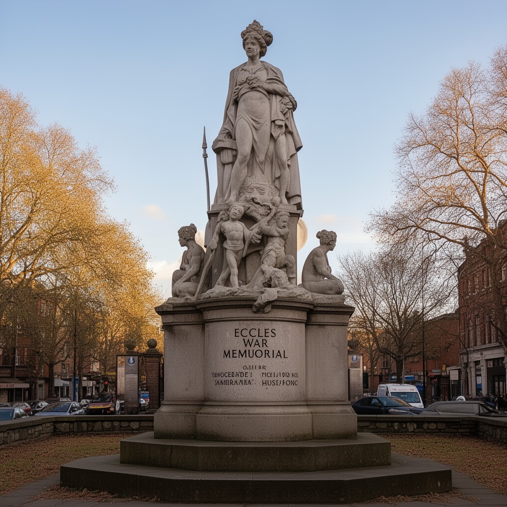 AI-generated illustration of Eccles War Memorial