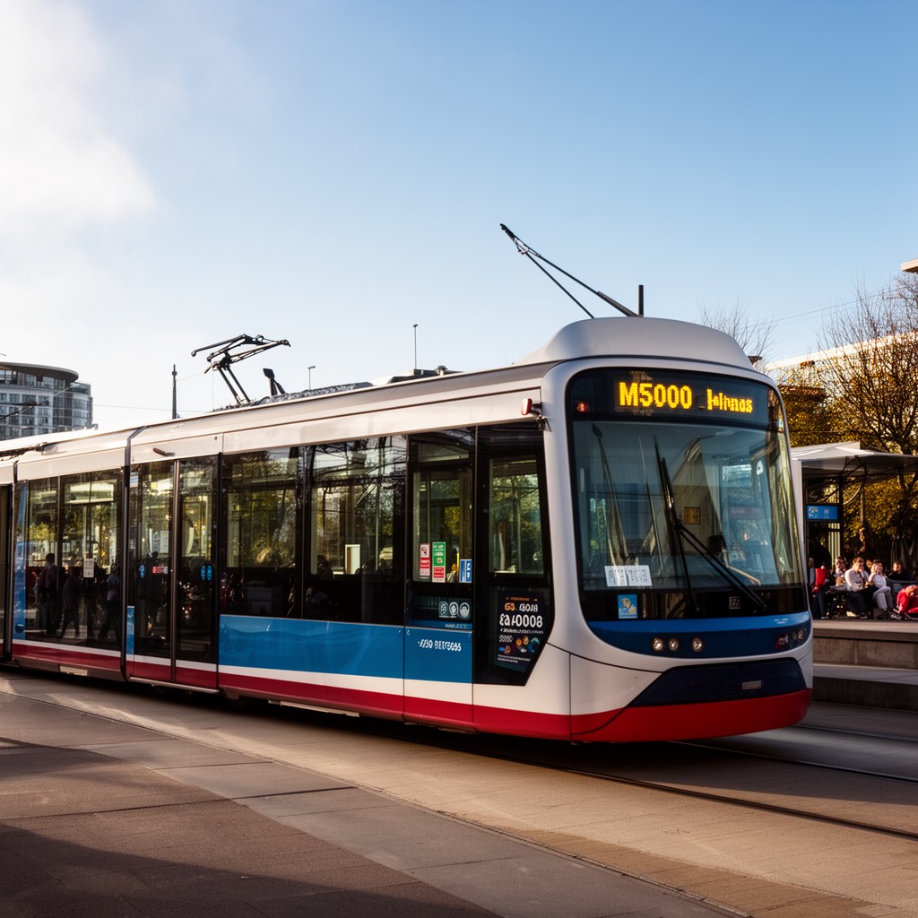 AI-generated illustration of M5000 tram