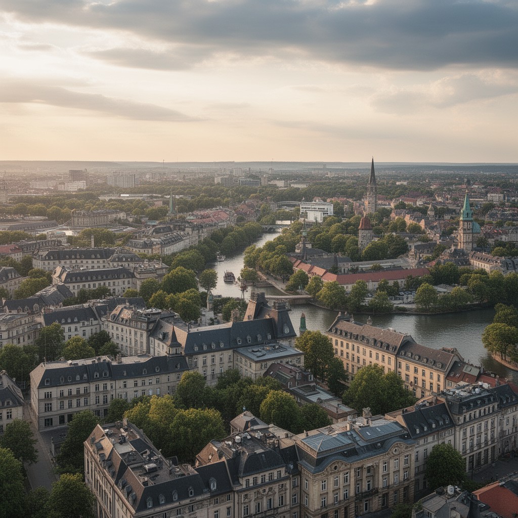 AI-generated illustration of District of Leipzig
