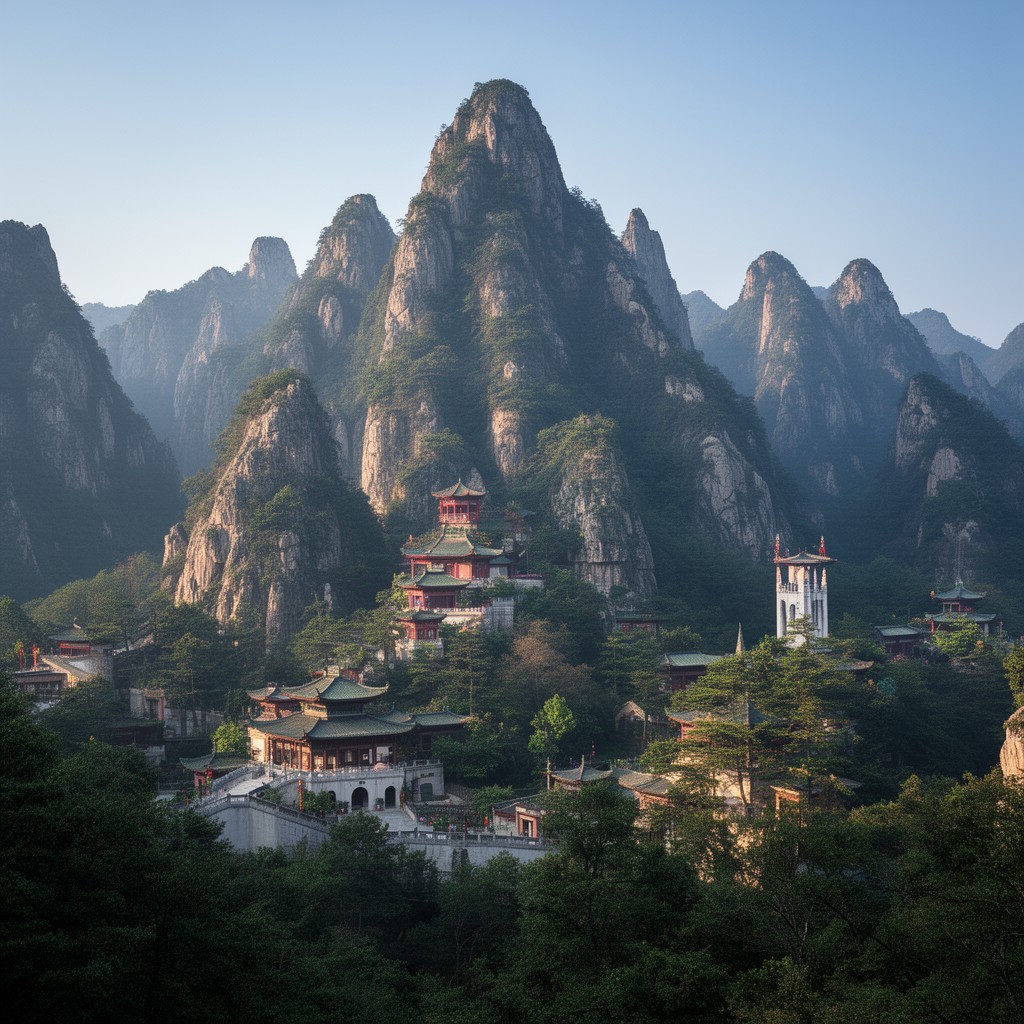 AI-generated illustration of Wudang Mountains