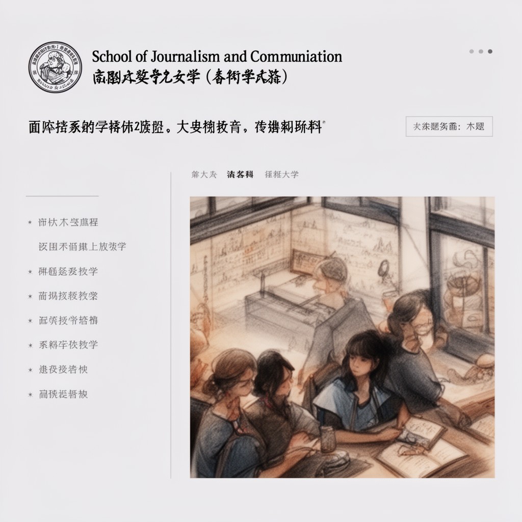 AI-generated illustration of School of Journalism and Communication