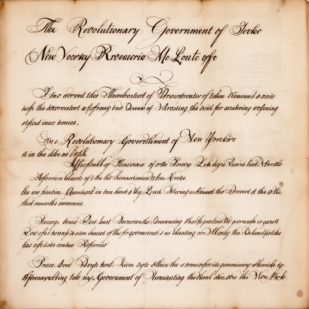 AI-generated illustration of revolutionary government of New York