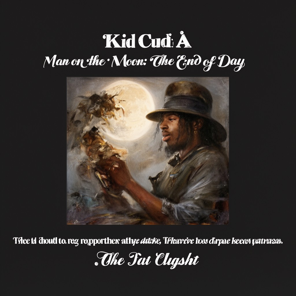 AI-generated illustration of Kid Cudi – Man on the Moon: The End of Day