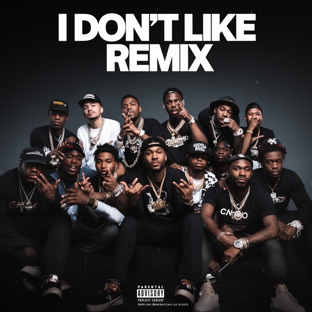 AI-generated illustration of I Don't Like (remix)
