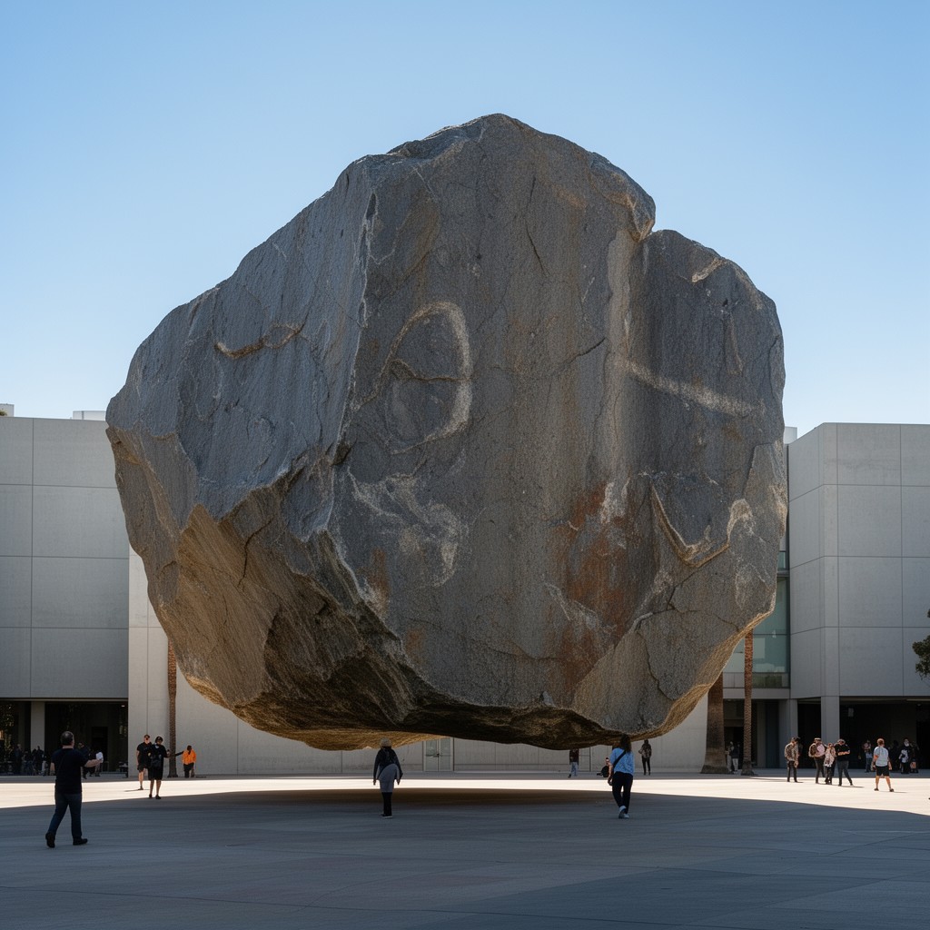 AI-generated illustration of Levitated Mass