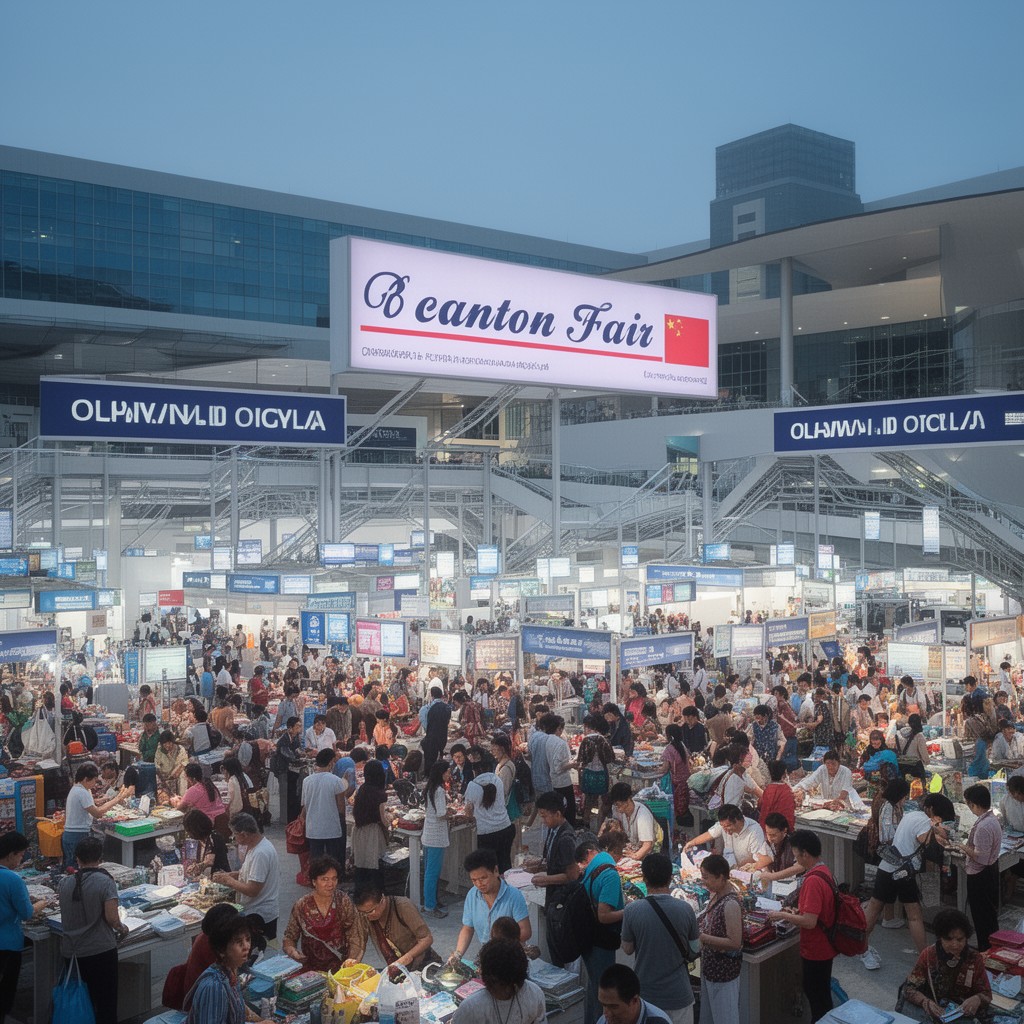 AI-generated illustration of Canton Fair