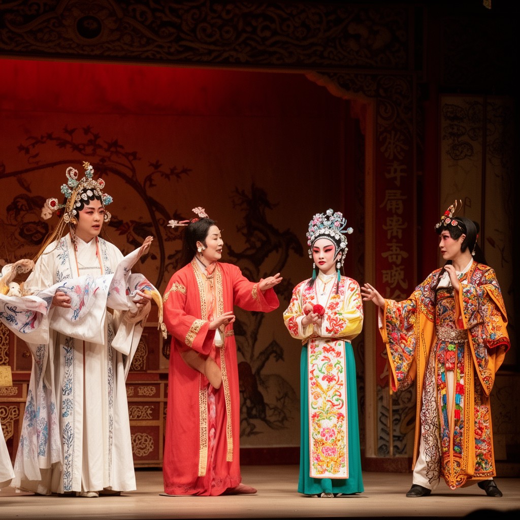 AI-generated illustration of Cantonese opera