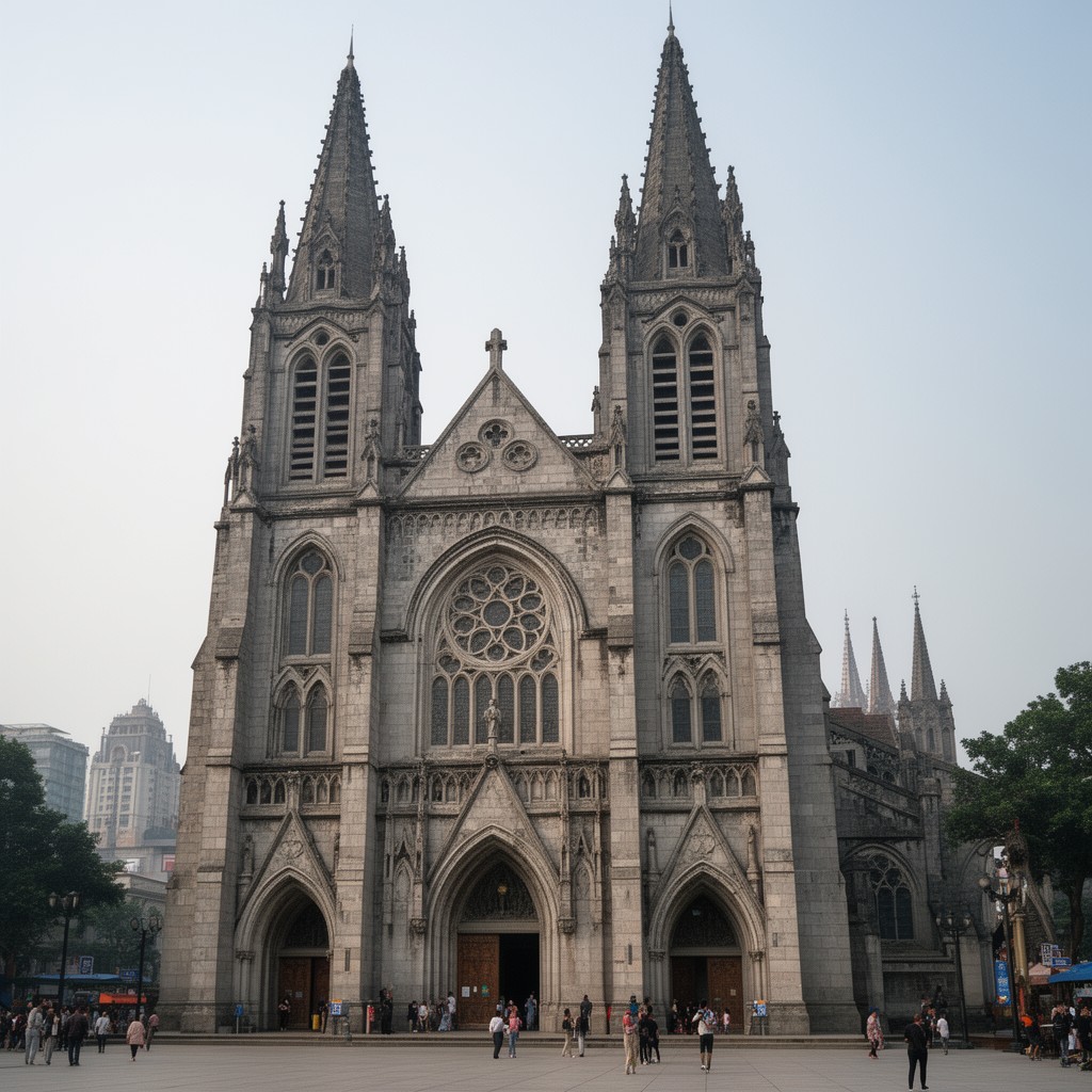 AI-generated illustration of Sacred Heart Cathedral