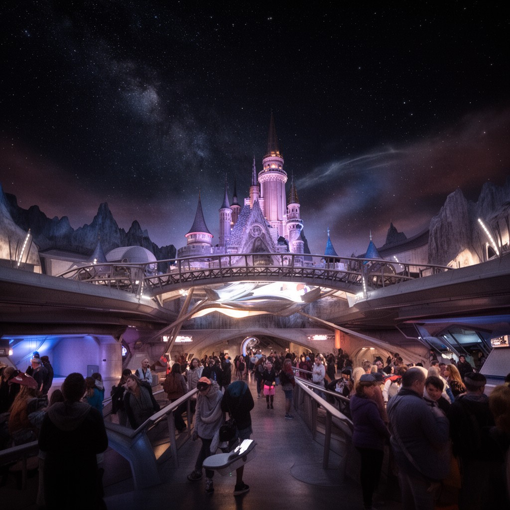 AI-generated illustration of Space Mountain