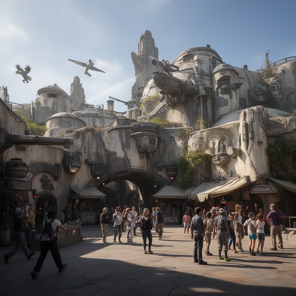 AI-generated illustration of Star Wars: Galaxy's Edge