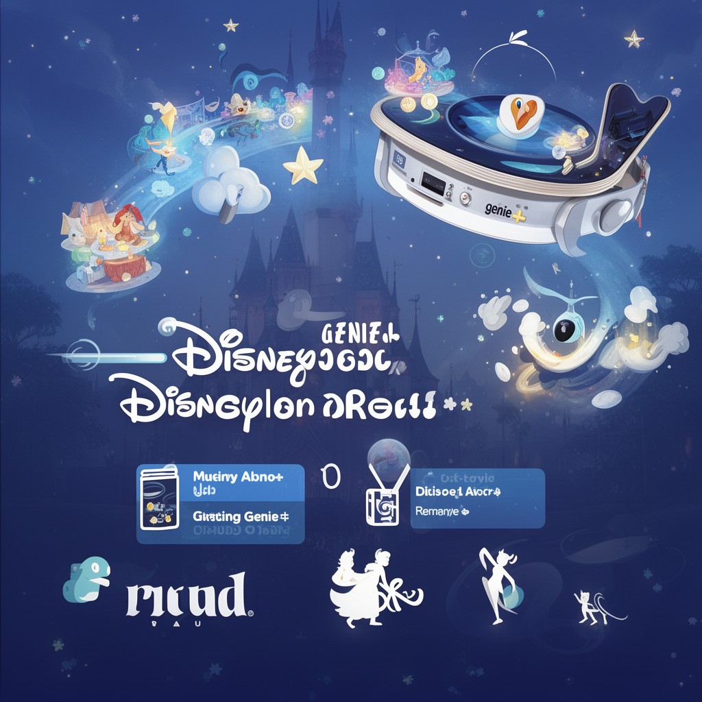 AI-generated illustration of Disney Genie+ service