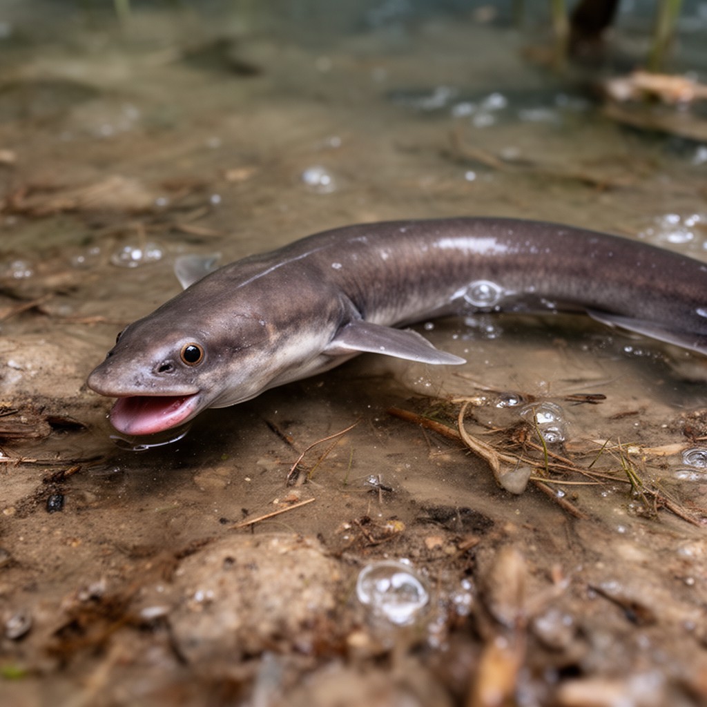 AI-generated illustration of Pacific lamprey