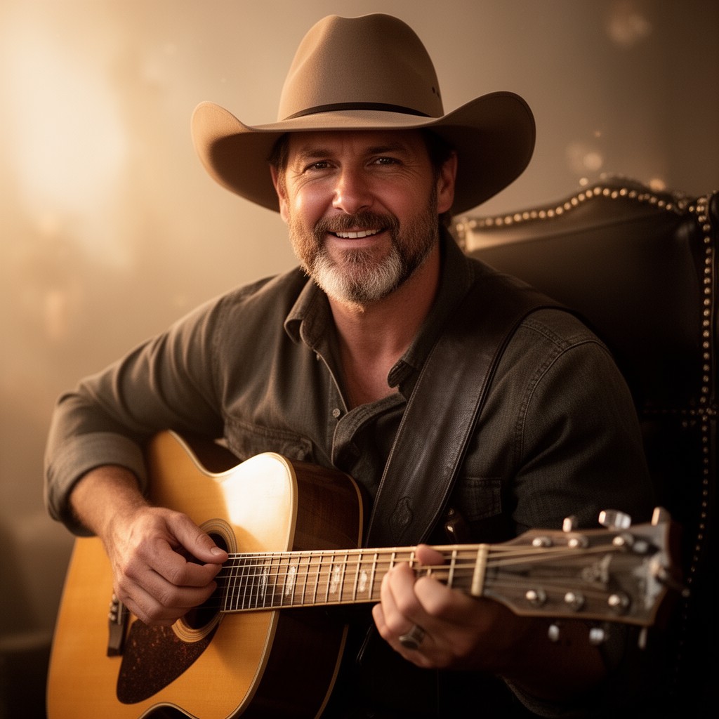 AI-generated illustration of Clint Black