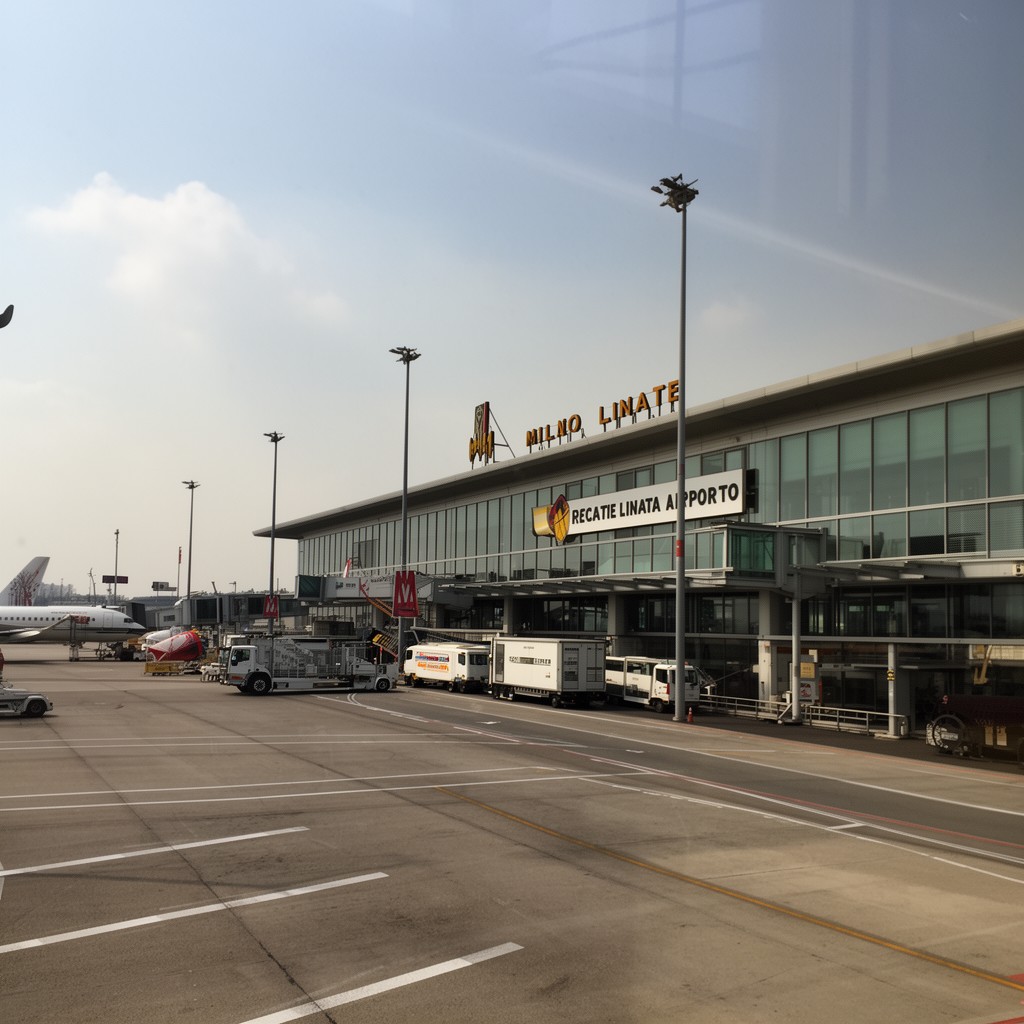 AI-generated illustration of Milan Linate Airport
