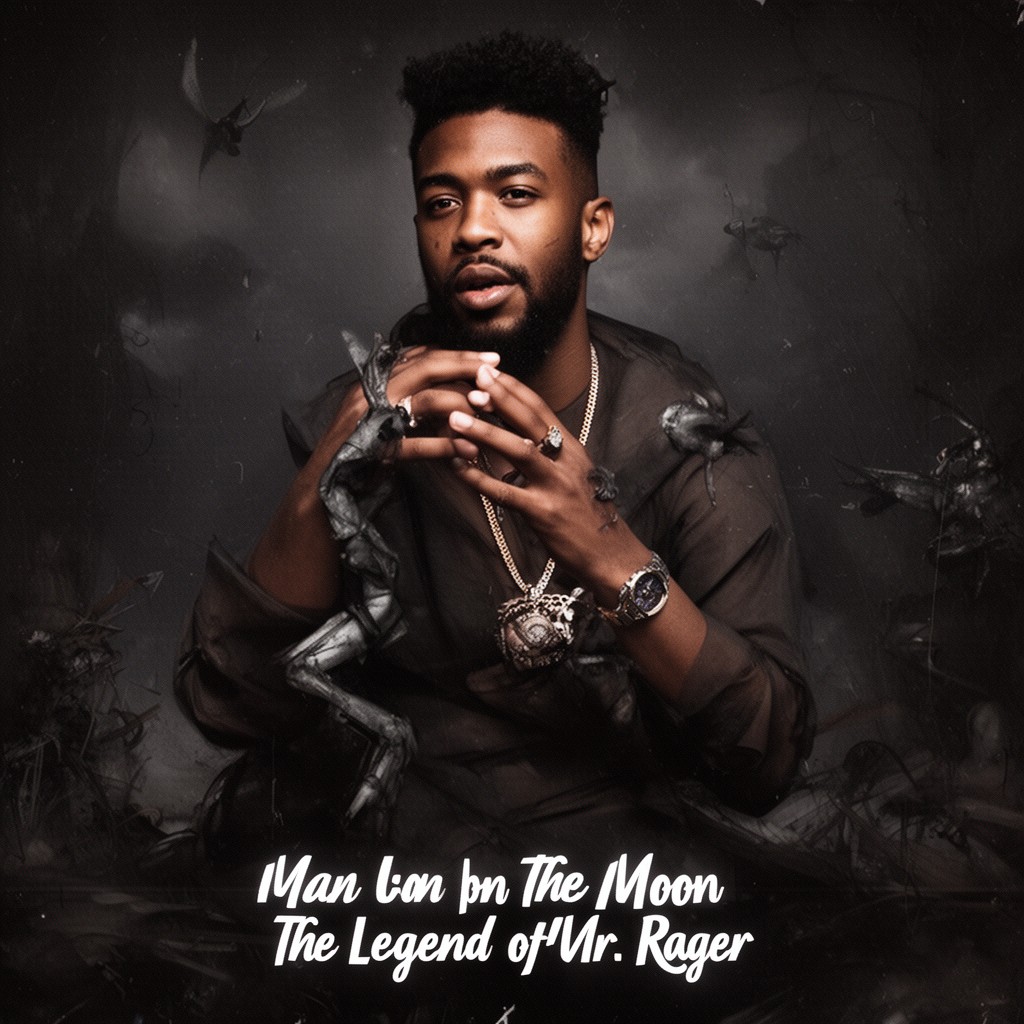 AI-generated illustration of Kid Cudi – Man on the Moon II: The Legend of Mr. Rager