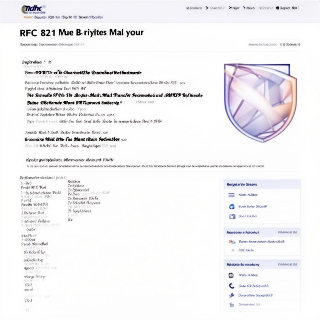 AI-generated illustration of RFC 821