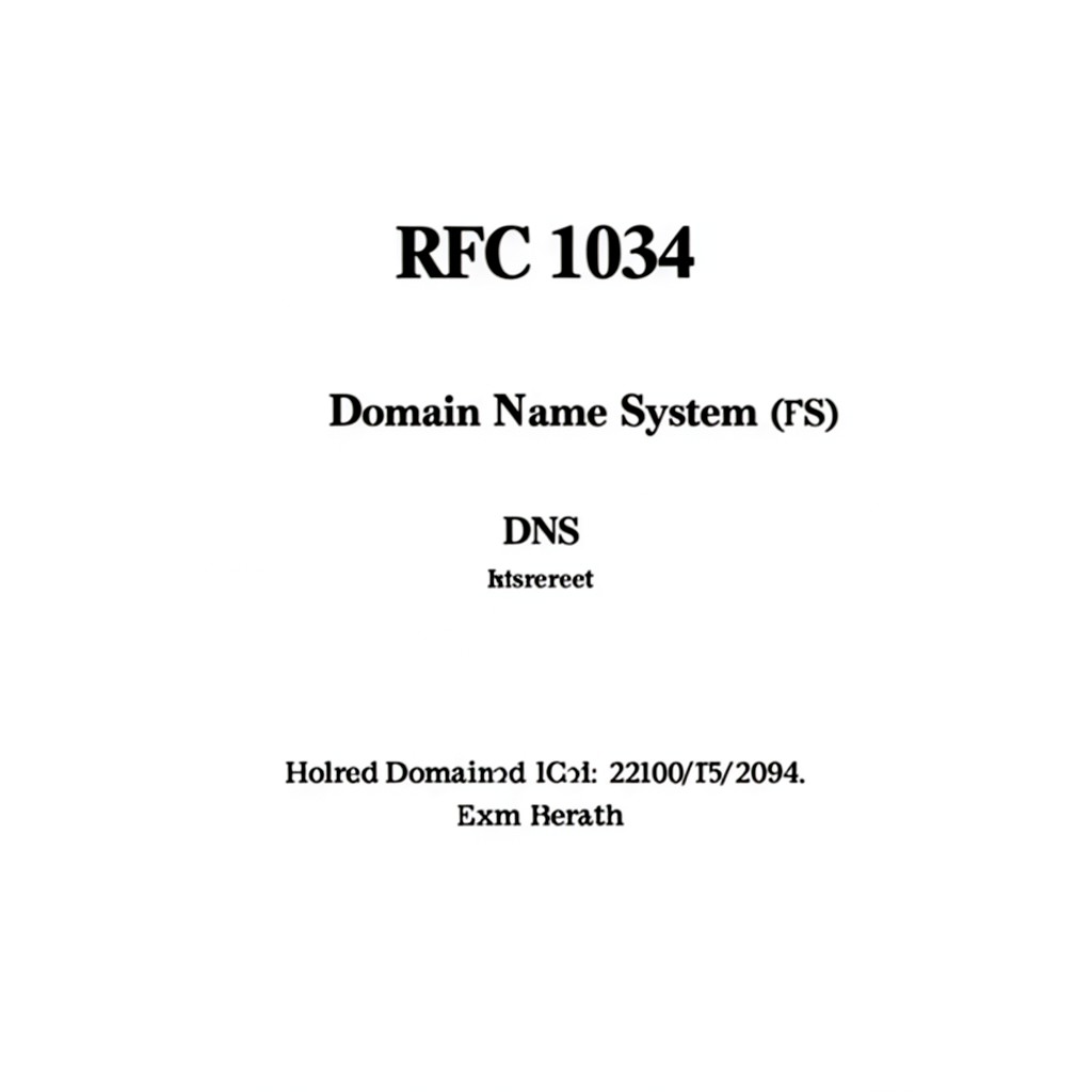 AI-generated illustration of RFC 1034
