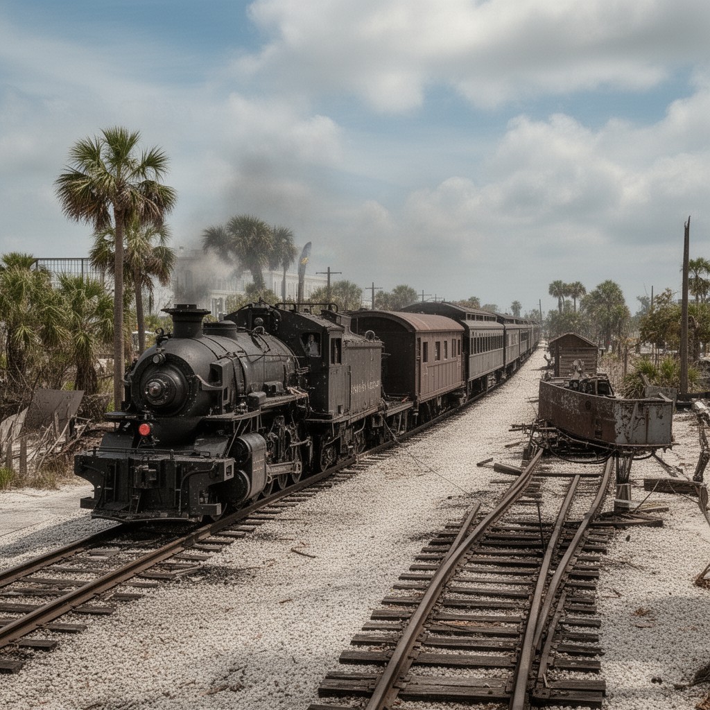 AI-generated illustration of Florida East Coast Railway (historical)