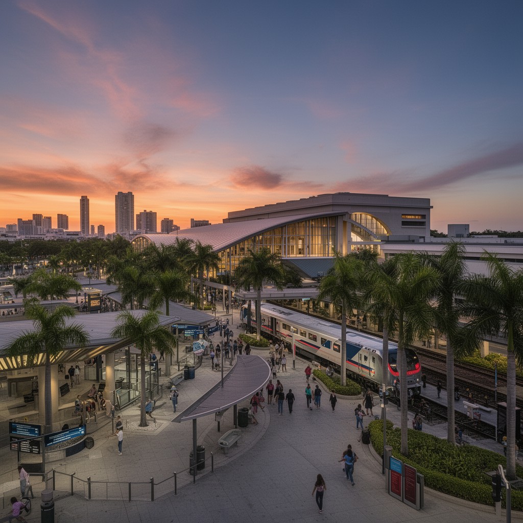 AI-generated illustration of Miami station