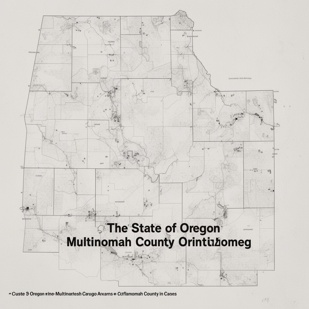 AI-generated illustration of State of Oregon in Multnomah County criminal cases