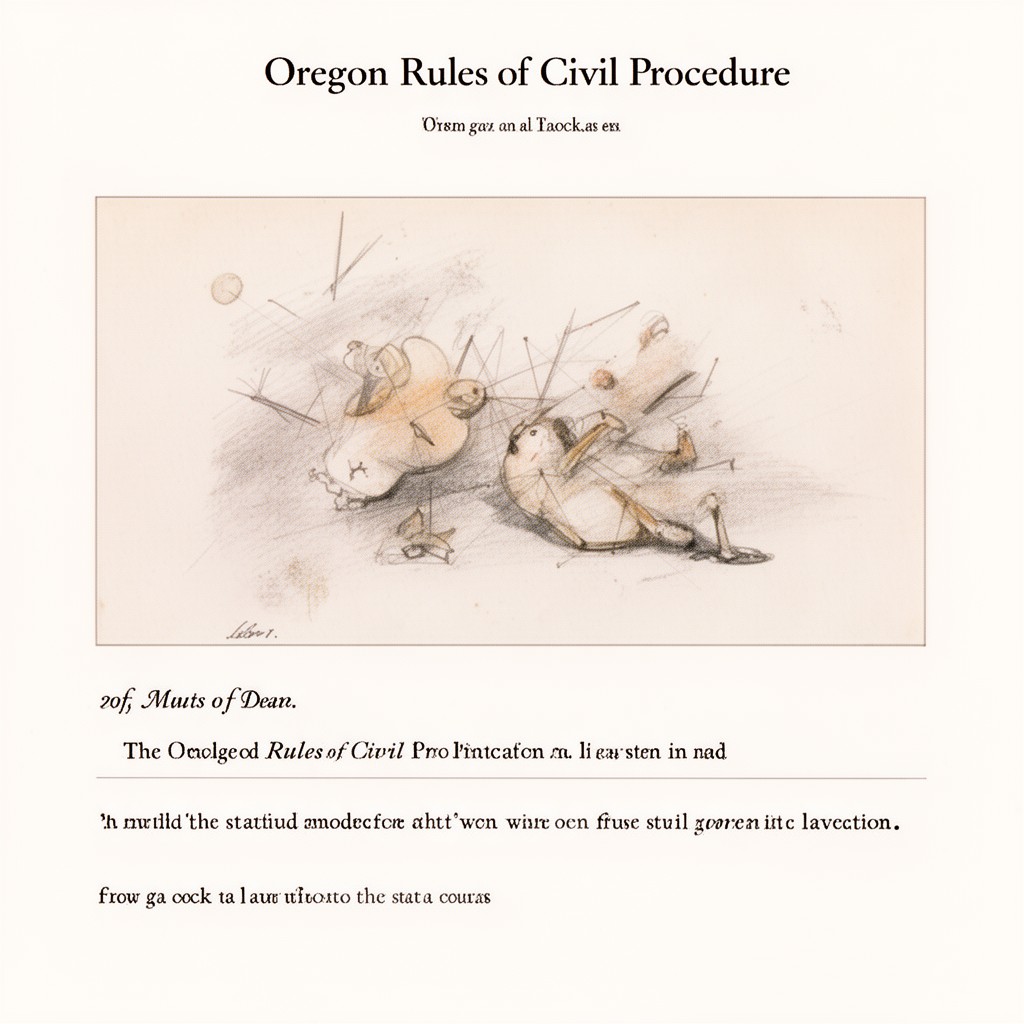 AI-generated illustration of Oregon Rules of Civil Procedure
