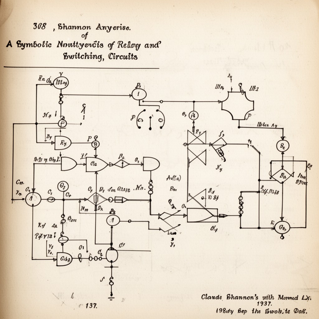 AI-generated illustration of A Symbolic Analysis of Relay and Switching Circuits