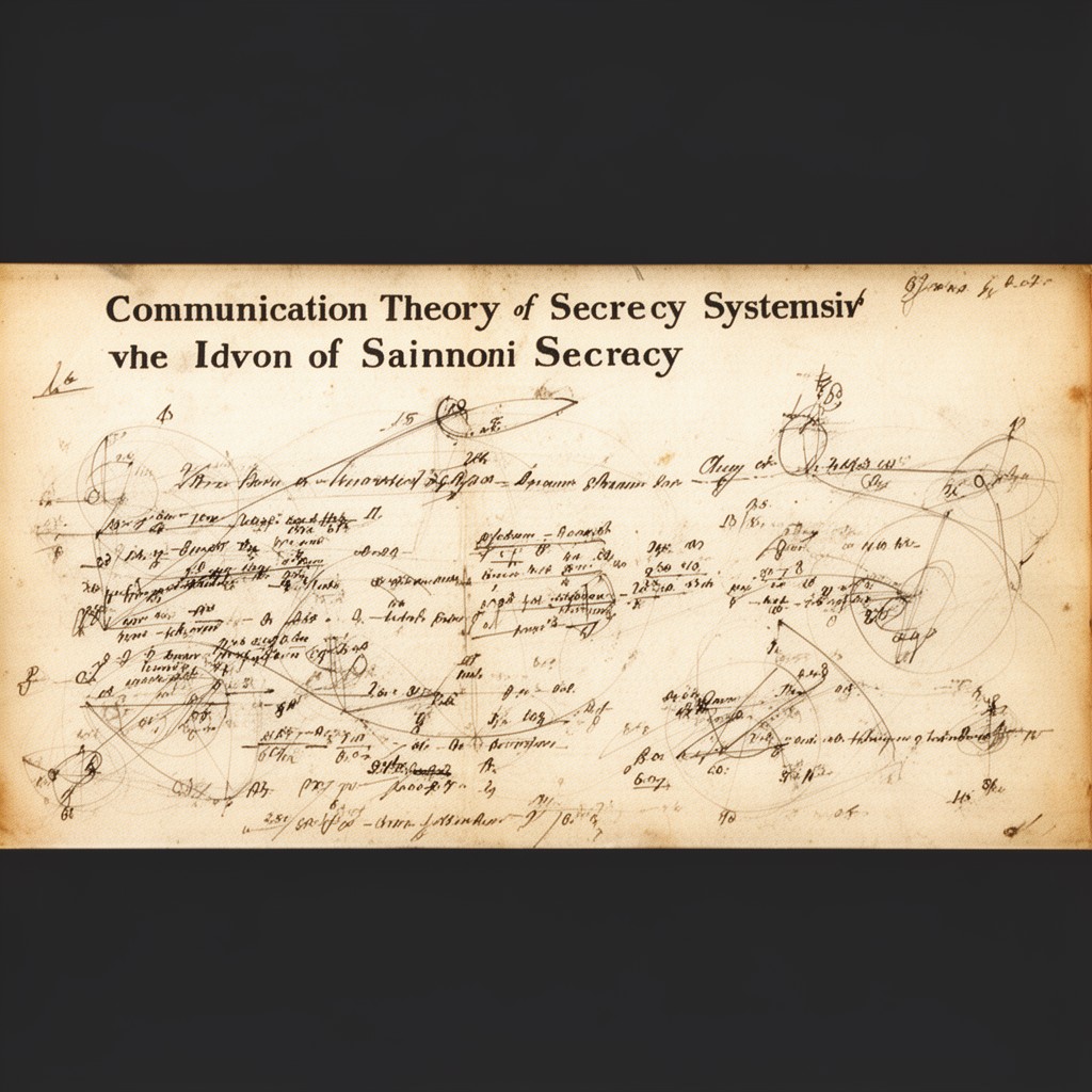 AI-generated illustration of Communication Theory of Secrecy Systems