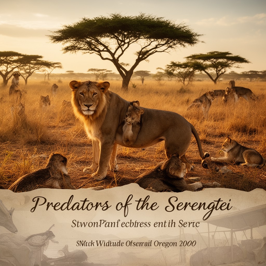 AI-generated illustration of Predators of the Serengeti