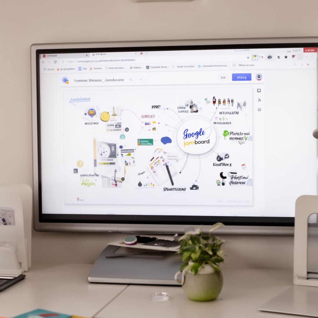 AI-generated illustration of Google Jamboard