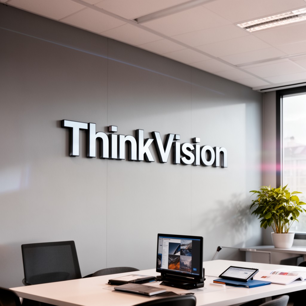 AI-generated illustration of ThinkVision brand name