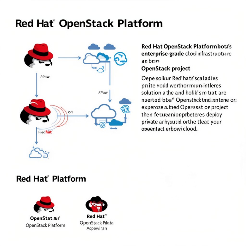 AI-generated illustration of Red Hat OpenStack Platform
