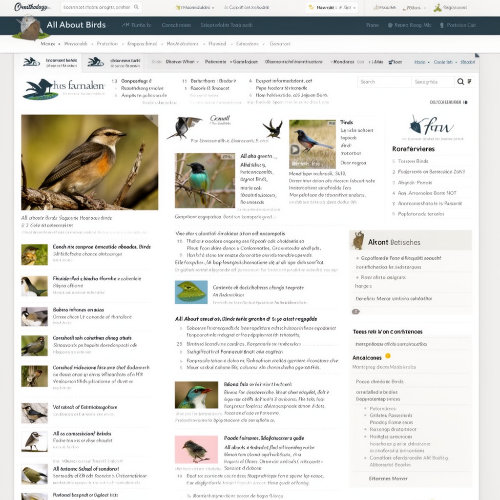 AI-generated illustration of All About Birds