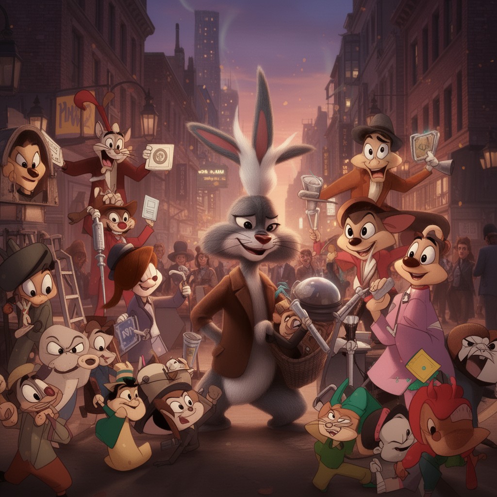 AI-generated illustration of Who Framed Roger Rabbit