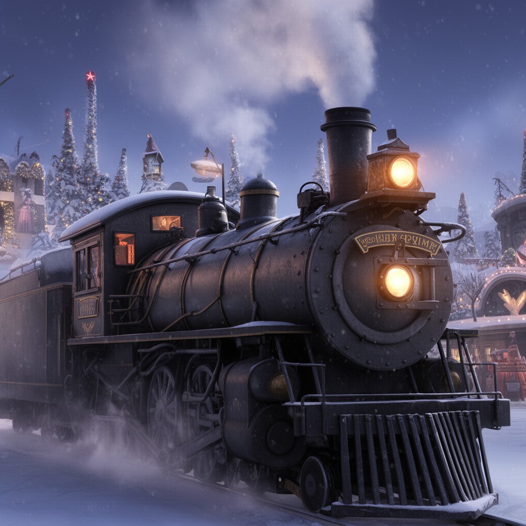 AI-generated illustration of The Polar Express