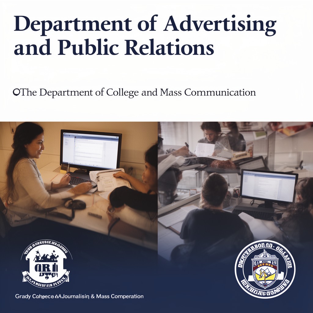 AI-generated illustration of Department of Advertising and Public Relations