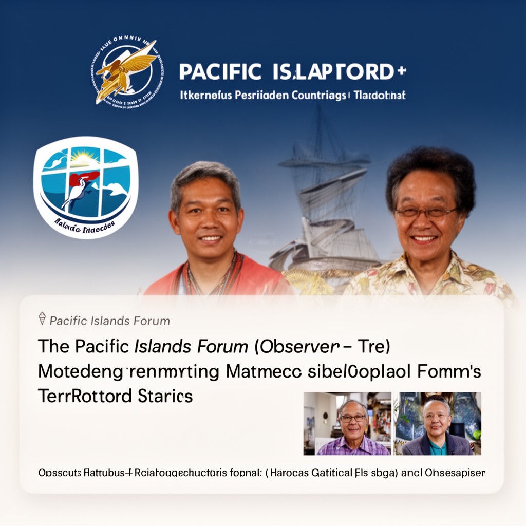 AI-generated illustration of Pacific Islands Forum (observer)