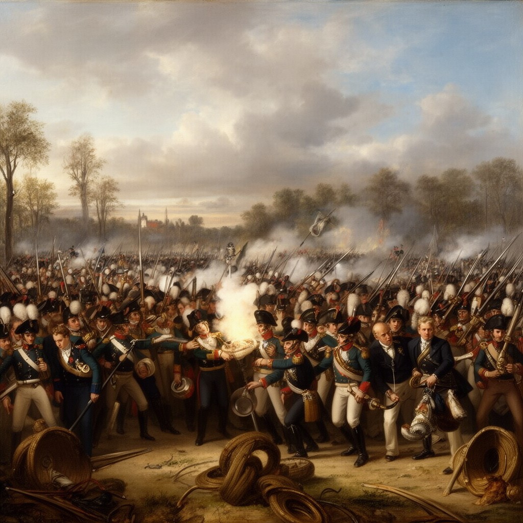 AI-generated illustration of Battle of Friedland