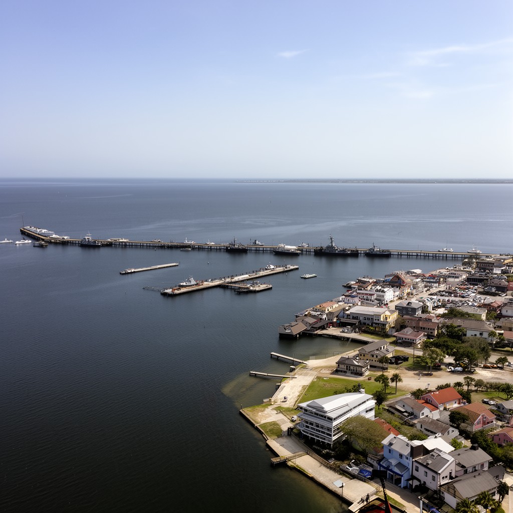 AI-generated illustration of Pensacola Bay