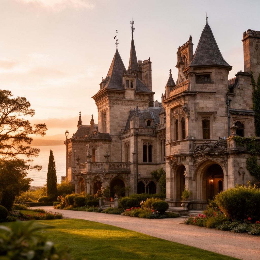 AI-generated illustration of Lyndhurst Mansion