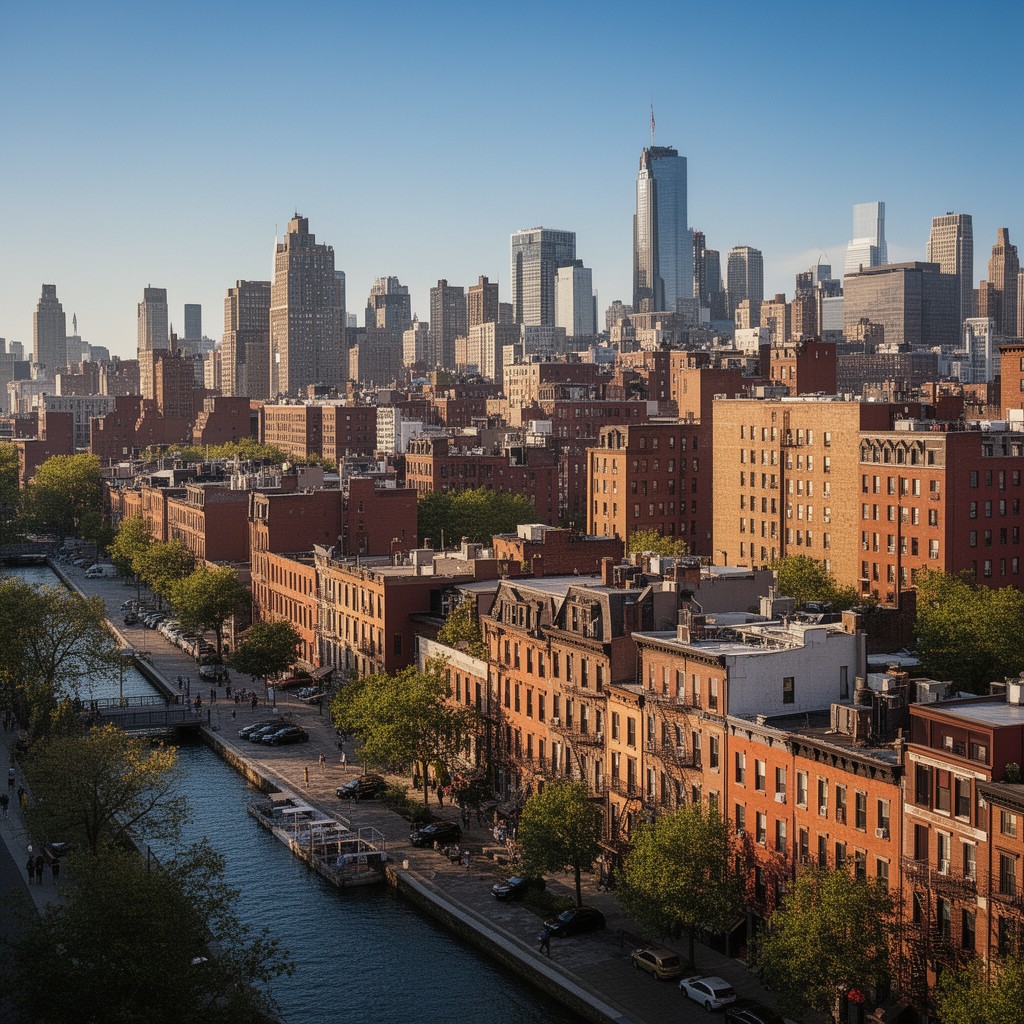 AI-generated illustration of Brooklyn Heights