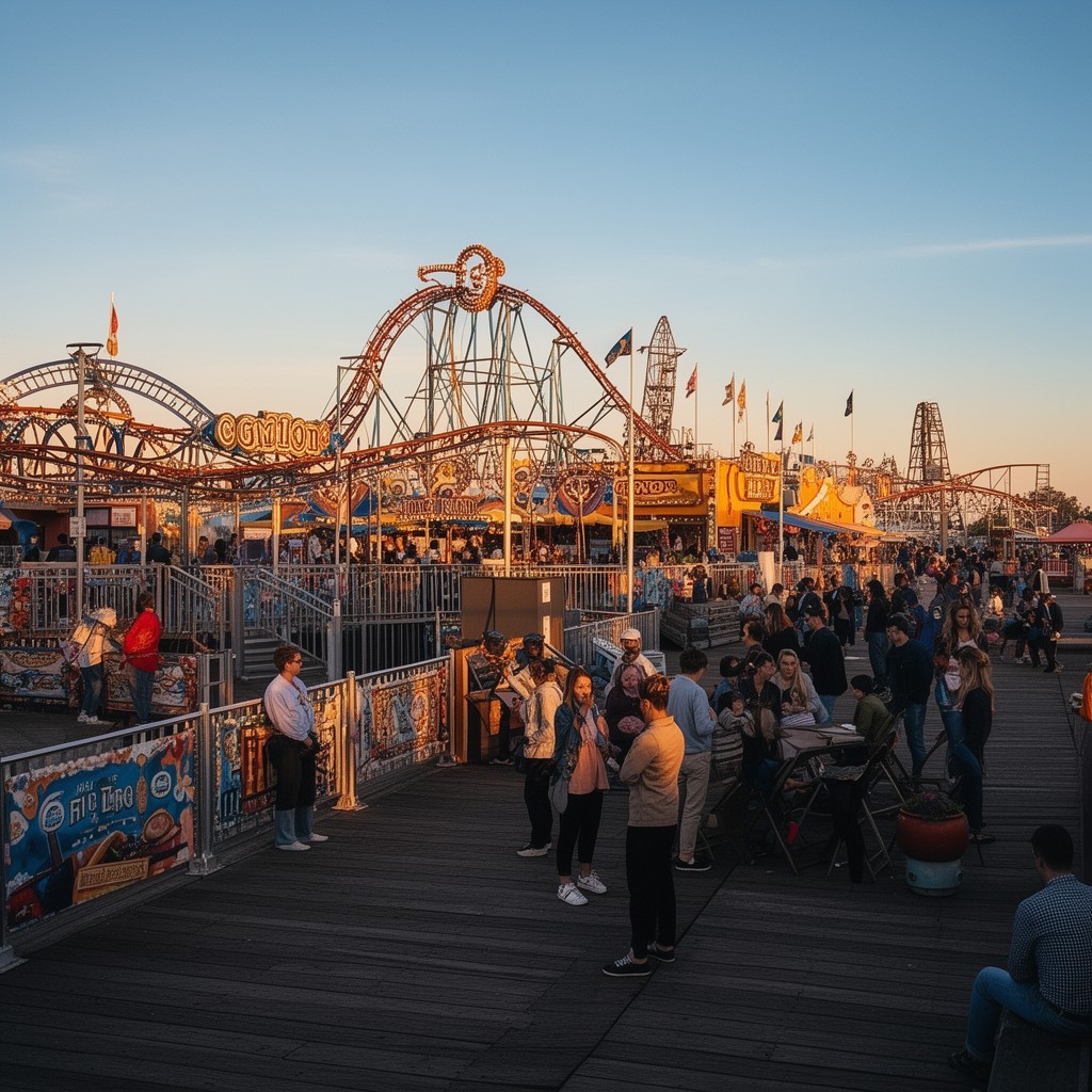 AI-generated illustration of Coney Island