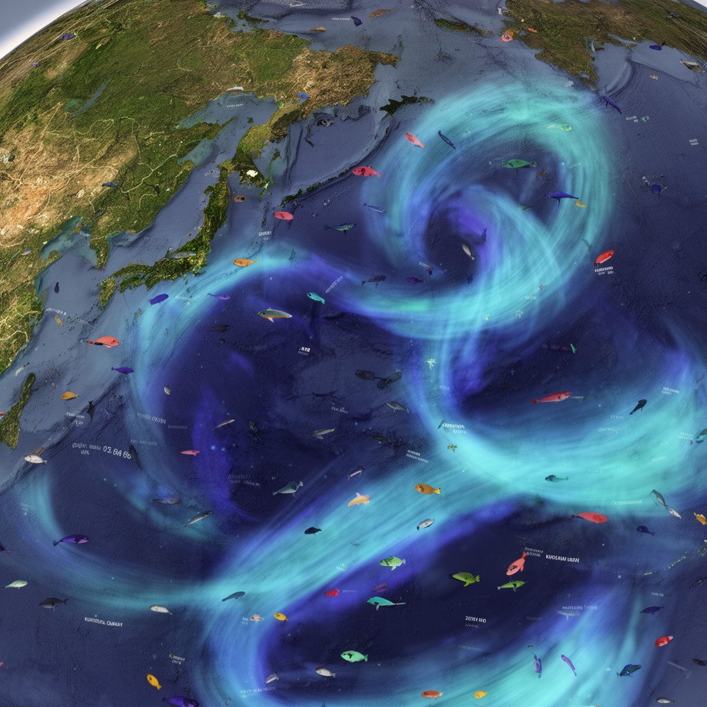 AI-generated illustration of Kuroshio Current