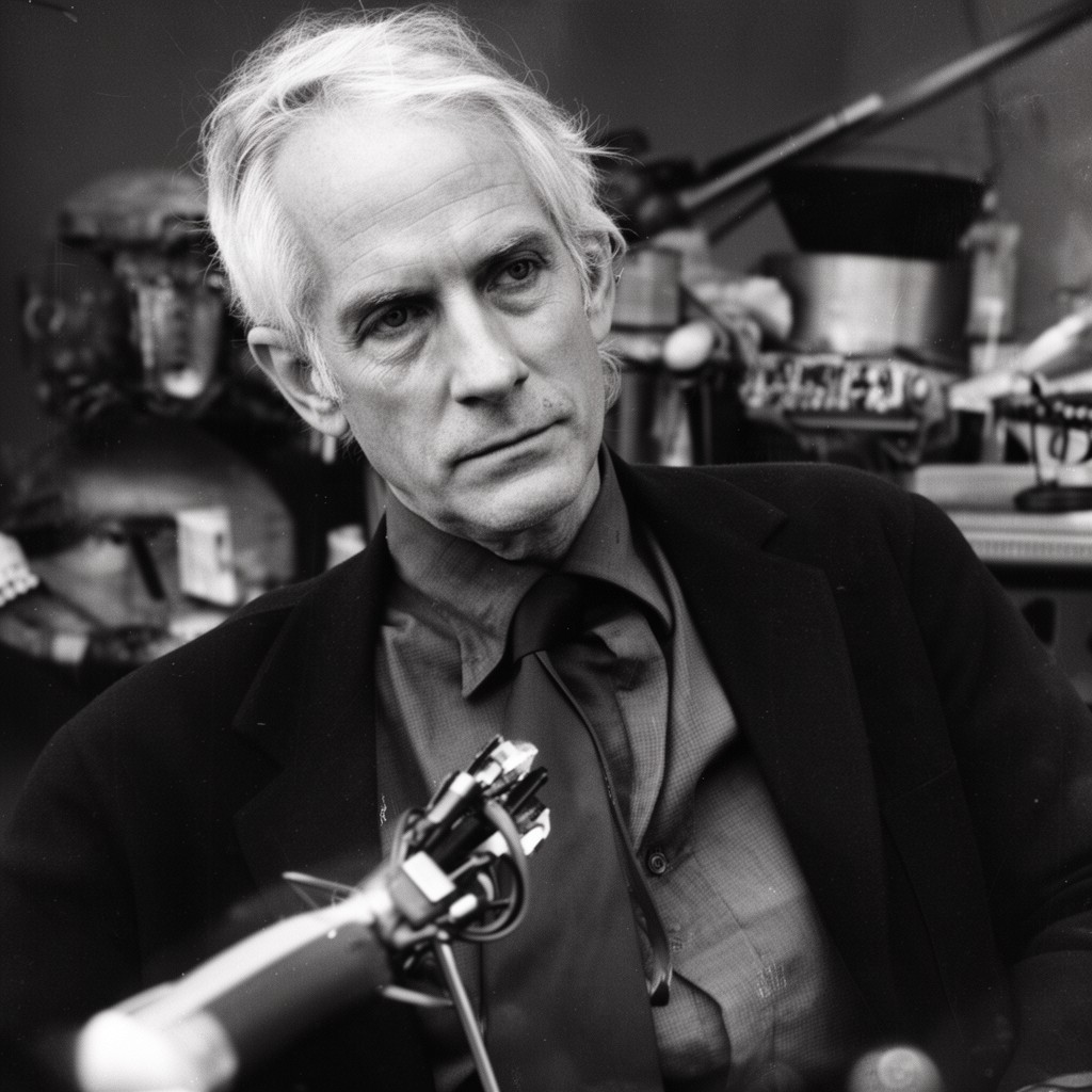 AI-generated illustration of Timothy Leary