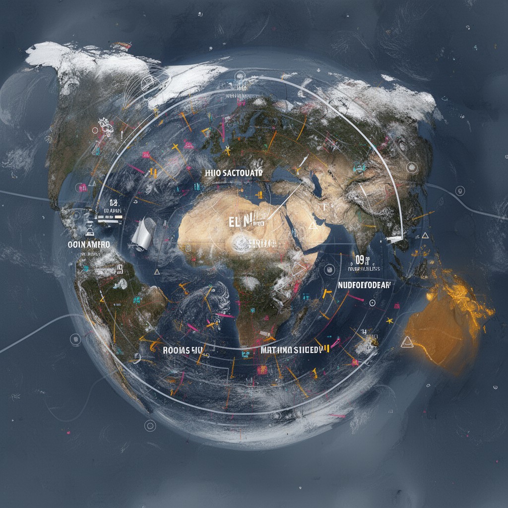 AI-generated illustration of El Niño–Southern Oscillation