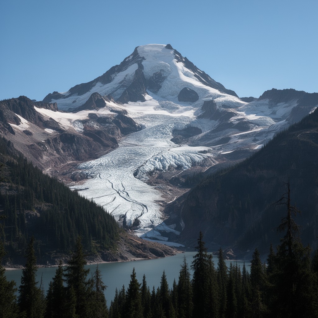 AI-generated illustration of Glacier Peak