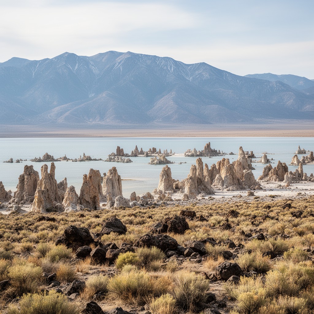 AI-generated illustration of Mono Basin